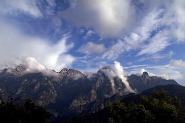 clouds over the mountain