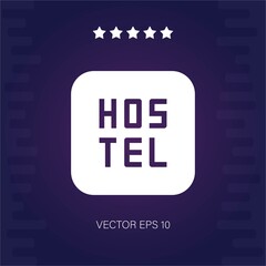 hostel accomodation vector icon
