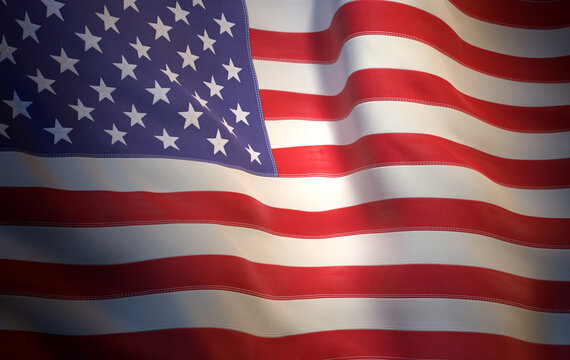 A 3d Rendered Illustration of the Flag of the United States of America