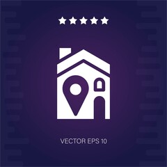 location hostel vector icon