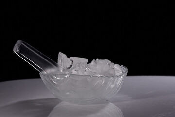 Ice bucket and plate along with ice holder