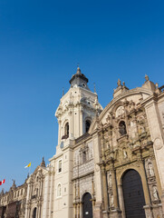 Obraz premium LIMA, PERU: The Municipal Palace of Lima is located in the Historic center of the city