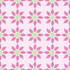 Fuchsia flower buds seamless pattern vector. Cartoon outline botanical illustration background.