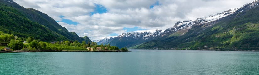 Fototapeta na wymiar Hardangerfjord in Norway.