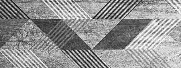 texture abstract geometric black and white tile pattern