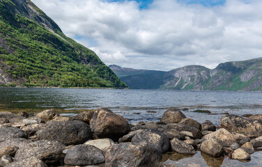 Fototapeta na wymiar Hardangerfjord in Norway.