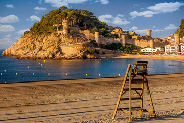 tossa de mar costa brava spain and the castle in the background