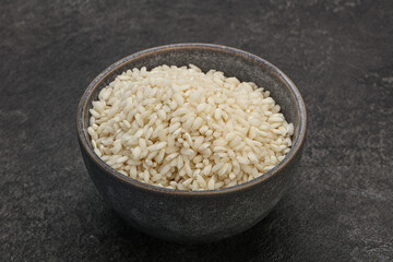 Raw arborio rice for Risotto