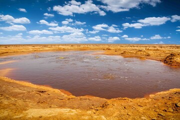 dallol in the danakil depression and the colourful sulphur springs
