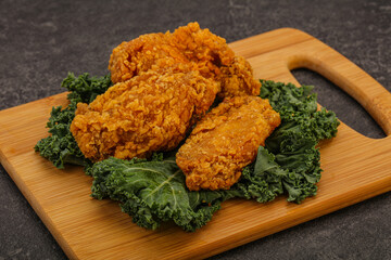 Hot fried crispy chicken wings