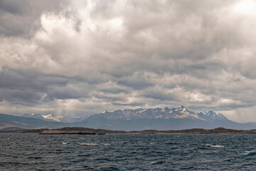 Argentina, Patagonia – mountains over the atlantic coast.