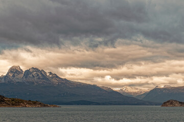 Argentina, Patagonia – mountains over the atlantic coast.