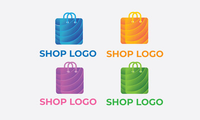 illustration Vector shopping logo, can for Online shop label  or logo website your online store with modern style , vector EPS 10  