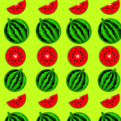 vector background pattern watermelon slice of watermelon watermelon green