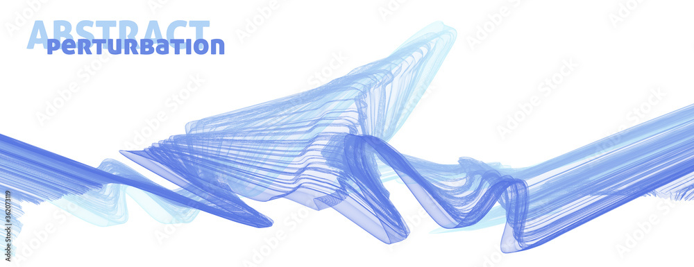 Aufkleber thin blue lines perturbations. vector graphics