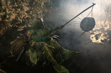 Fantastic image of Poseidon. Fine Art Fairy Tale Photography.