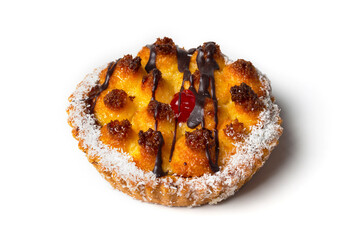 Coconut cake isolated on a white background