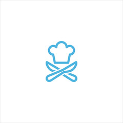 chef hat icon flat vector logo design trendy
