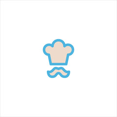 chef hat icon flat vector logo design trendy