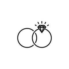 Wedding ring icon vector illustration