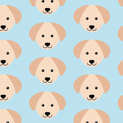 Fototapeta premium Icono patrón perro color marrón sobre fondo celeste