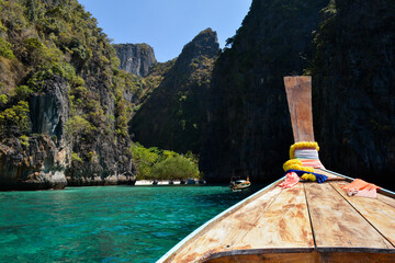 View from a tourist boat in the wonderful Ko Phi Phi Islands