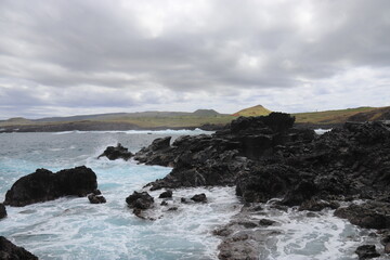 Littoral volcanique de l'&icirc;le de P&acirc;ques