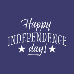 Independence Day lettering design. 4th of July vector illustration. United States national celebration.