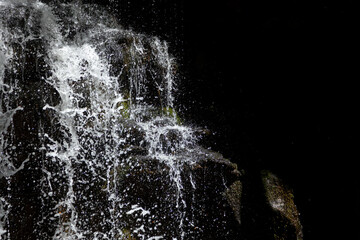waterfall in West Virginia cascading down rocks fast shutter speed