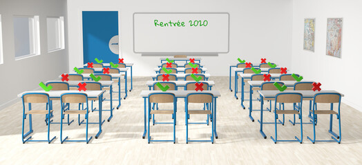 rentrée scolaire 2020 avec le coronavirus
