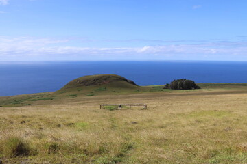Obraz premium Colline volcanique à l'île de Pâques