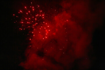 Colorful background,Defocused lights,colorful fireworks in the night sky as background