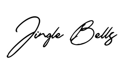 Jingle Bells  Handwritten Font Typography Text Festive Quote
on White Background