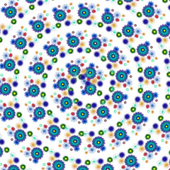 Spiral Colorful Geometric Flower Pattern