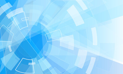Obraz premium Abstract technology background. Elegant white blue texture background for web site, tech design and backdrop. Creative circle and circuit technology solutions with gear. Abstract vector illustration