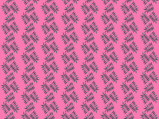 Floral print watercolor pattern. Leaves on a pink background. For textile, scrap booking, wrapping gift paper