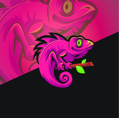 vector image of a camelion