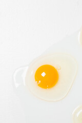 raw eggs on a white background