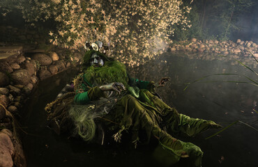 Fantastic image of Poseidon. Fine Art Fairy Tale Photography.