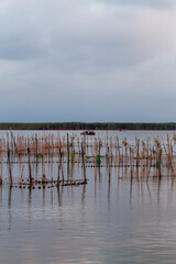 Sunset over Albufera freshwater lagoon