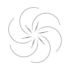 Vintage sunburst, explosion doodles isolated on white background EPS Vector Abstract