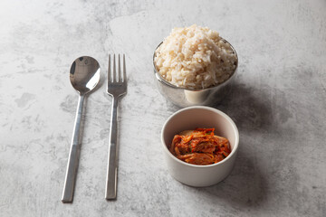 Kimchi korea food on the table