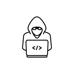 Hacker icon design isolated on white background