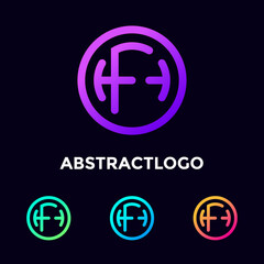 Typography HF Letter Exclusive modern logo,  unique Classic Alphabet HF FH Icon Monogram Vector Template.