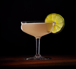 Hemingway Daiquiri cocktail on a black background