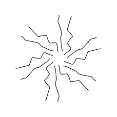 Vintage sunburst, explosion doodles isolated on white background EPS Vector Abstract