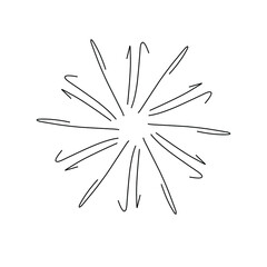 Obraz premium Vintage sunburst, explosion doodles isolated on white background EPS Vector Abstract