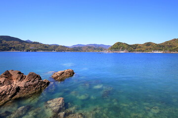 久礼湾（くれわん）　双名島からの眺め（高知県　中土佐町）