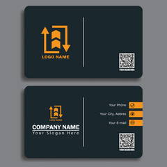 Elegant business card, size 3,254 inch x 2,165 inch. Design template vector