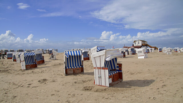 Strandkorb am Strand, Sankt Peter Ording, Nordsee